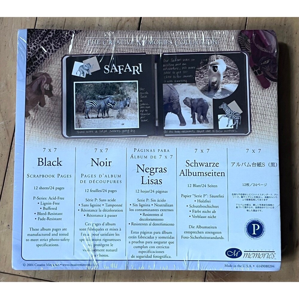 NEW Sealed 2004 7x7 Creative Memories Scrapbook 12 Page Black - 2 Pkgs Available